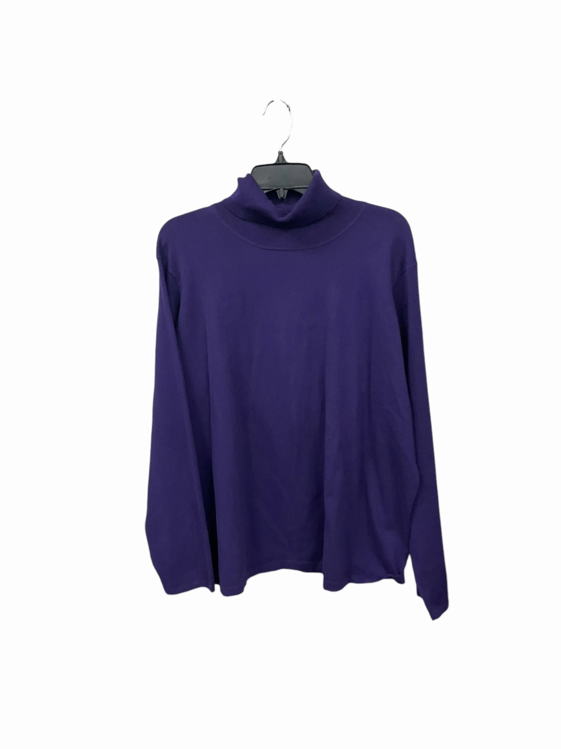 Top Long Sleeve Basic By Jones New York In Purple, Size: 3x Nature Base
