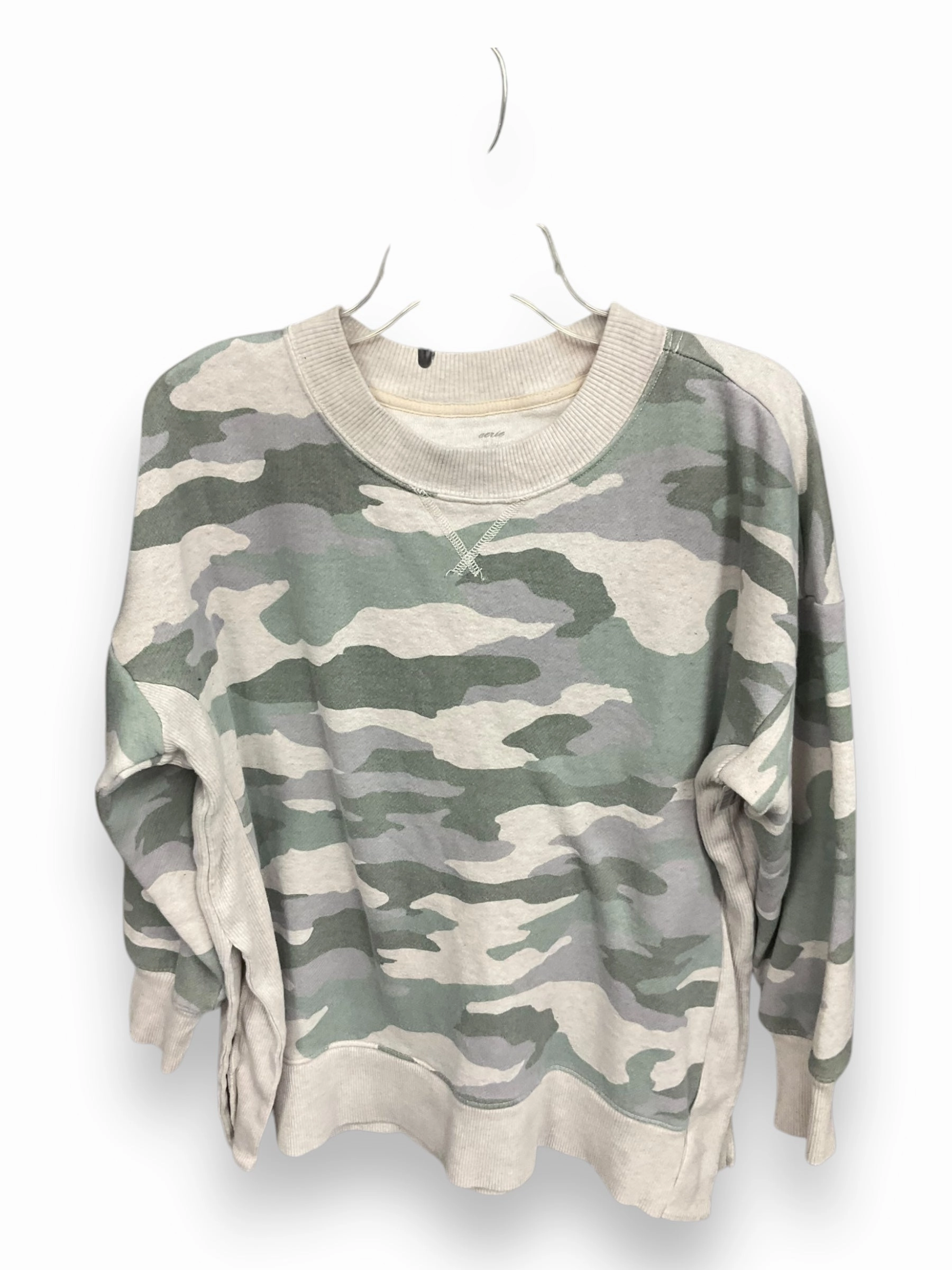 Game Core Top Long Sleeve By Aerie In Camouflage Print, Size: M