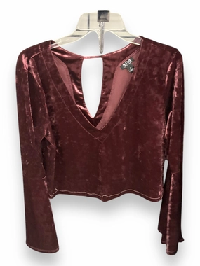 Top Long Sleeve By Ana In Burgundy, Size: L Faith Core