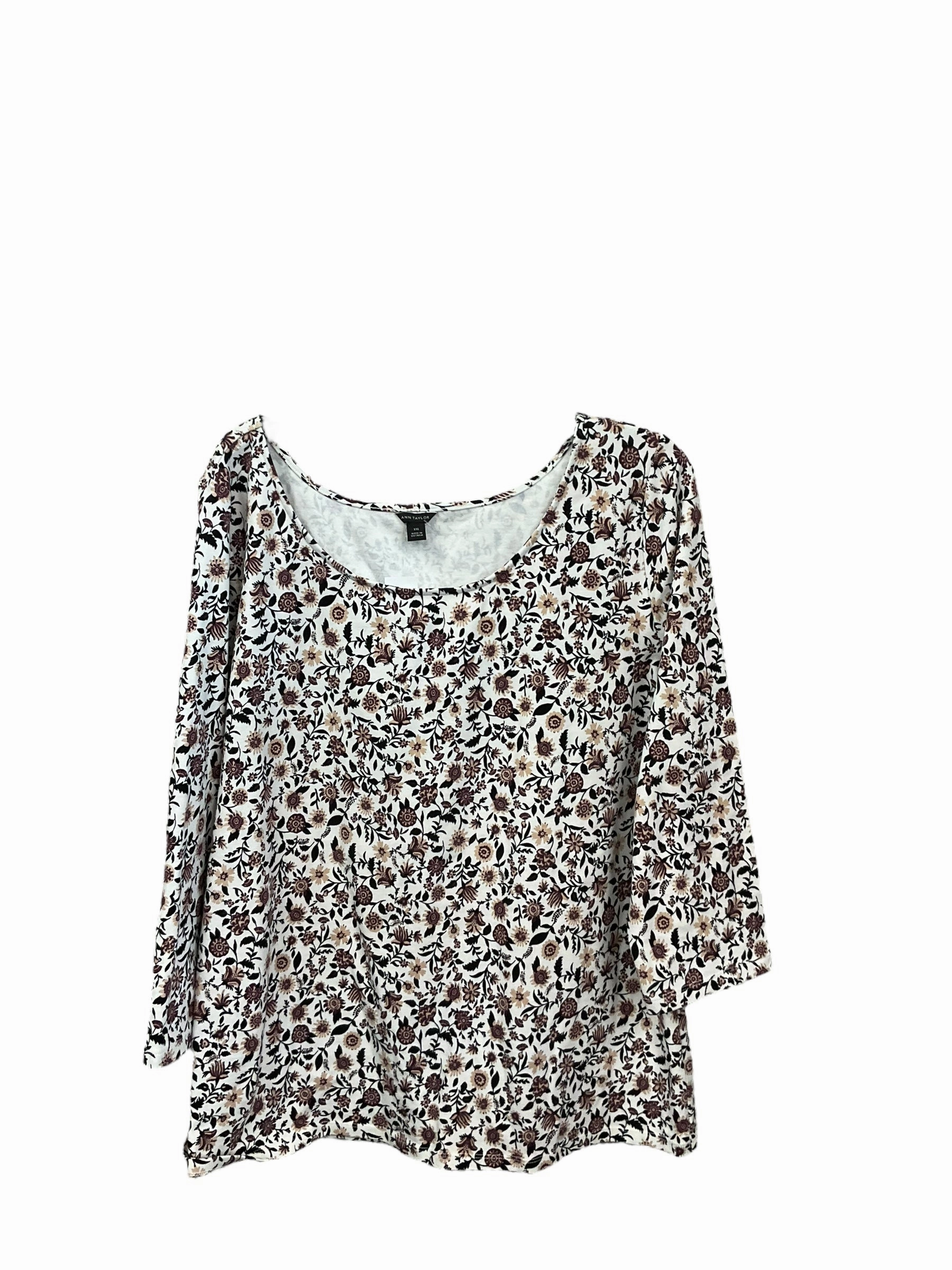 Top Long Sleeve By Ann Taylor In Floral Print, Size: Xxl Chic Design
