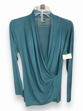 NonSlipGrip Global Glow Top Long Sleeve By Ann Taylor In Green, Size: M