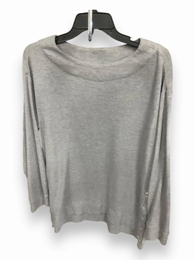Top Long Sleeve By Cj Banks In Grey, Size: 1x OdorResistantFabric