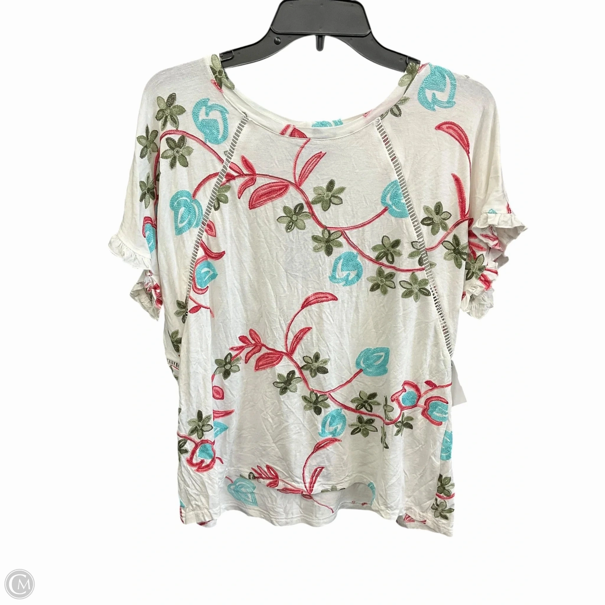 Breathable Style Top Long Sleeve By Clothes Mentor In Blue & Red, Size: L