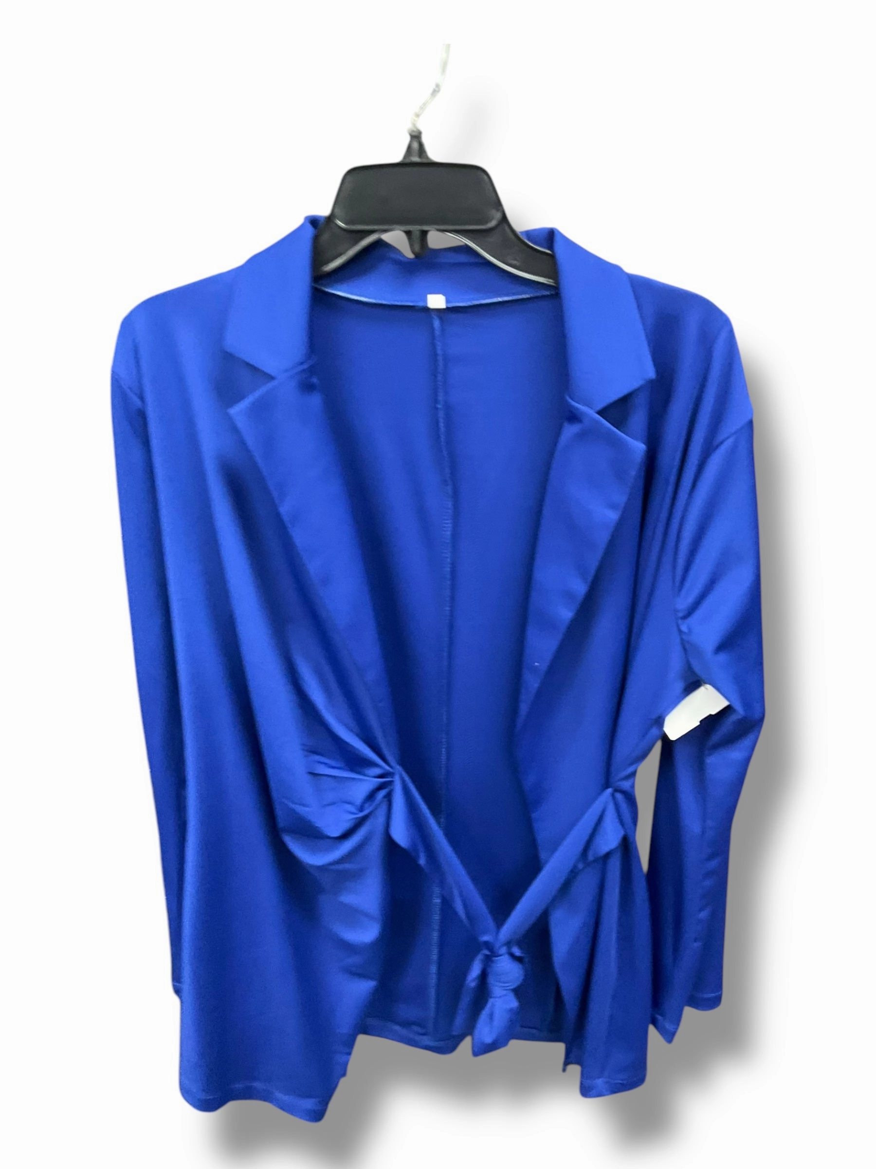 Flexible Waistband Summer Style Top Long Sleeve By Clothes Mentor In Blue, Size: Xl