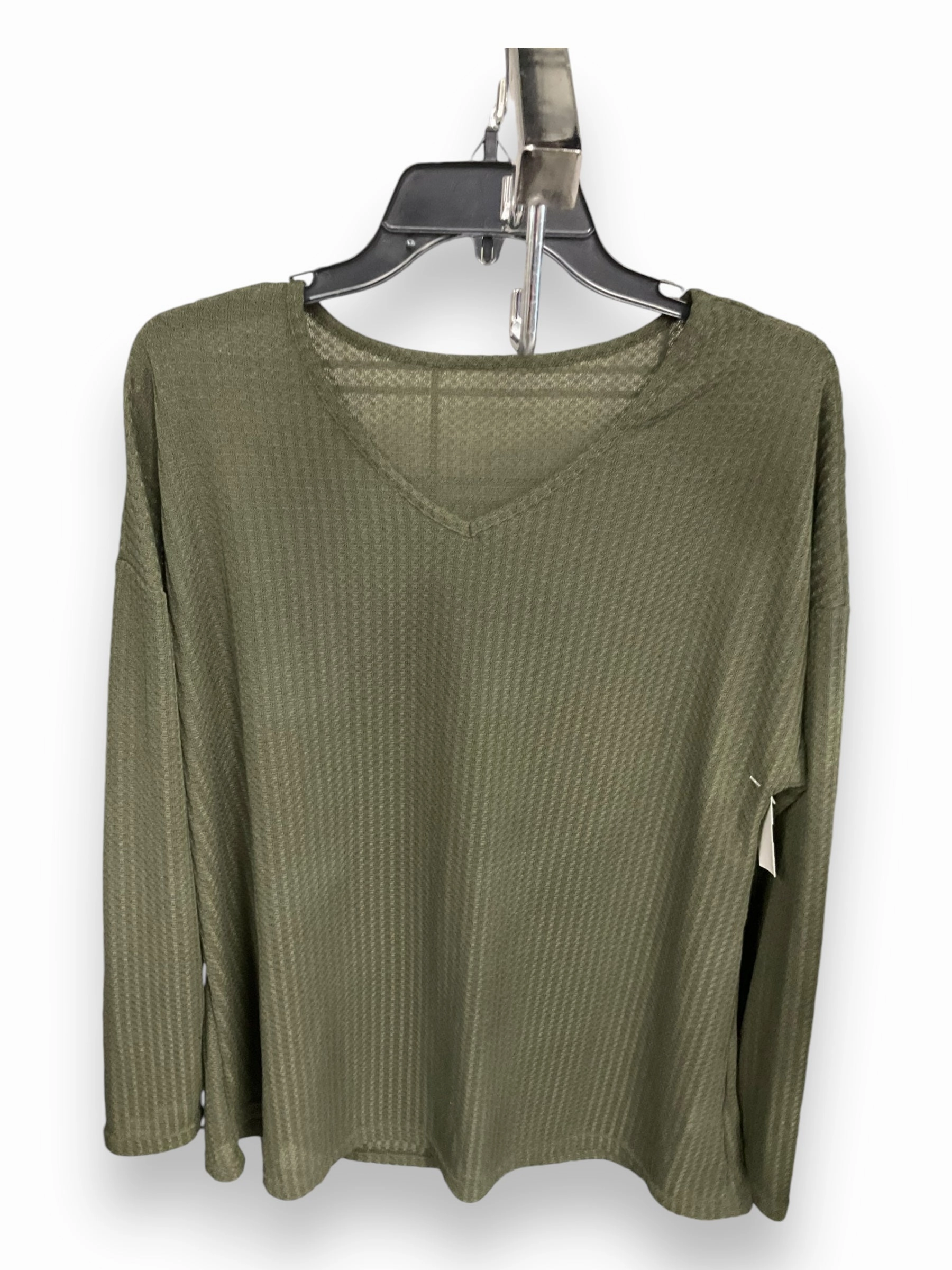 Top Long Sleeve By Clothes Mentor In Green, Size: 2x Vented Panels