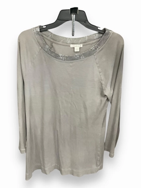 Top Long Sleeve By Coldwater Creek In Grey, Size: L Poise Fit