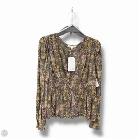 Denim Cool ShockAbsorbent Padding Top Long Sleeve By Dr2 In Floral Print, Size: Xl