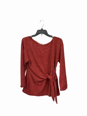 NonBindingEdges Top Long Sleeve By Max Studio In Red, Size: M