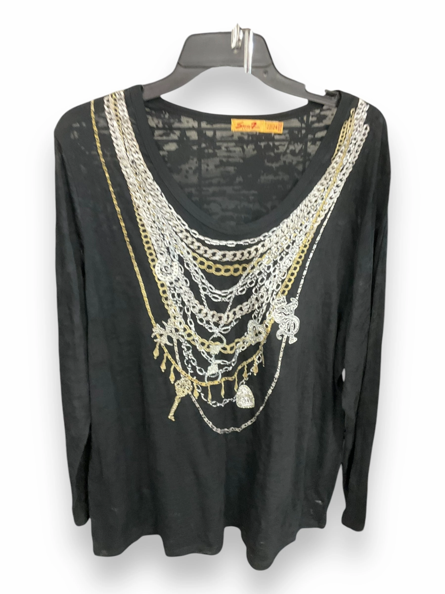 Quick Wear Eco Core Top Long Sleeve By Seven 7 In Black, Size: 2x