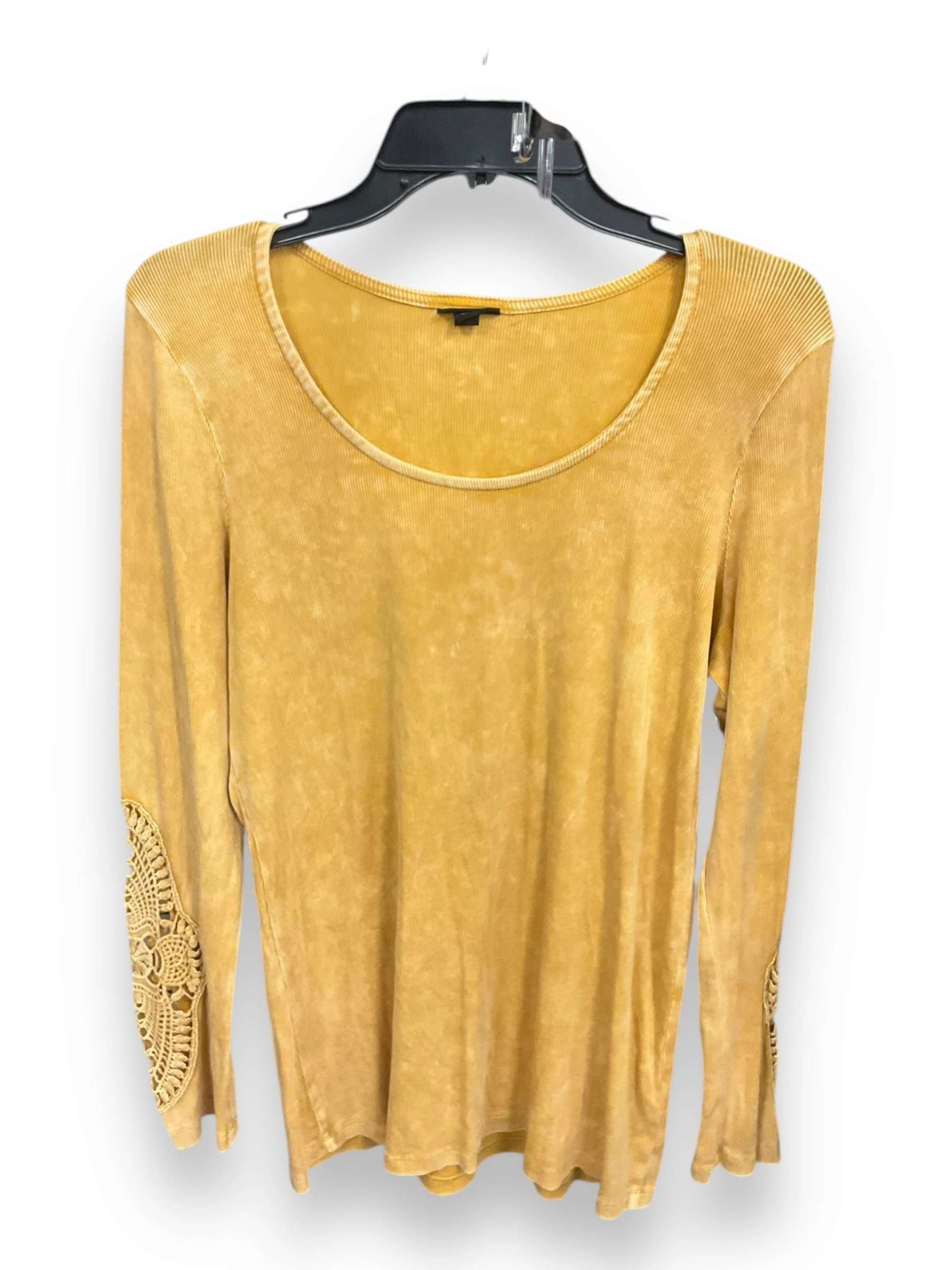 StretchPaneling Top Long Sleeve By Torrid In Yellow, Size: 1x