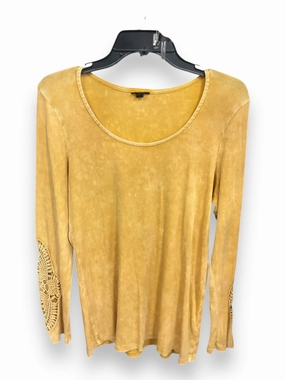 StretchPaneling Top Long Sleeve By Torrid In Yellow, Size: 1x