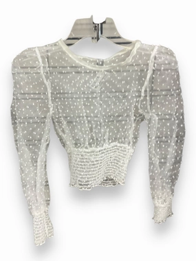 Top Long Sleeve By Windsor In White, Size: S Chic Jacket Queen Glow