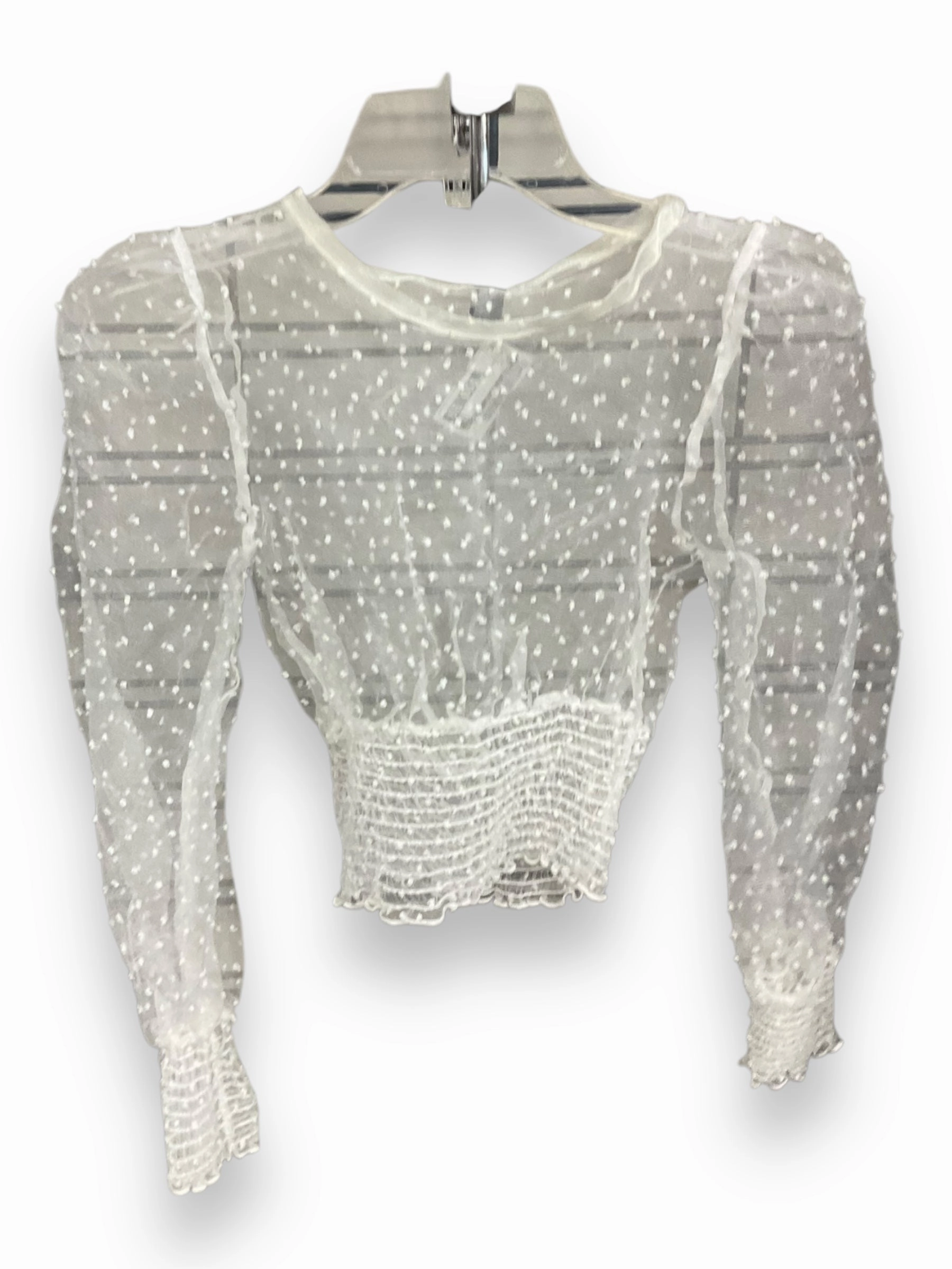 Top Long Sleeve By Windsor In White, Size: S Chic Jacket Queen Glow