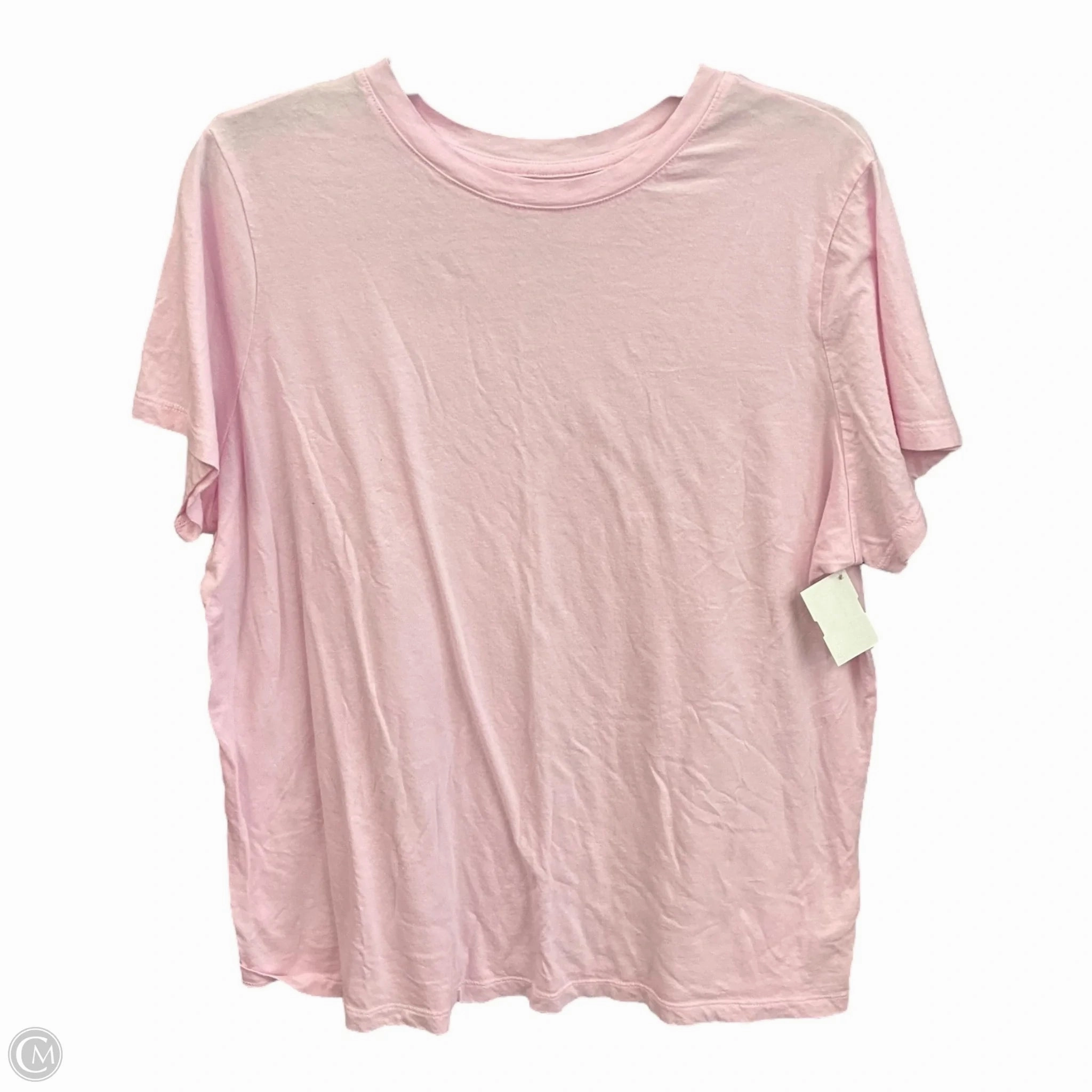 Top Short Sleeve Basic By A New Day In Pink, Size: Xxl FrictionResistantFabric