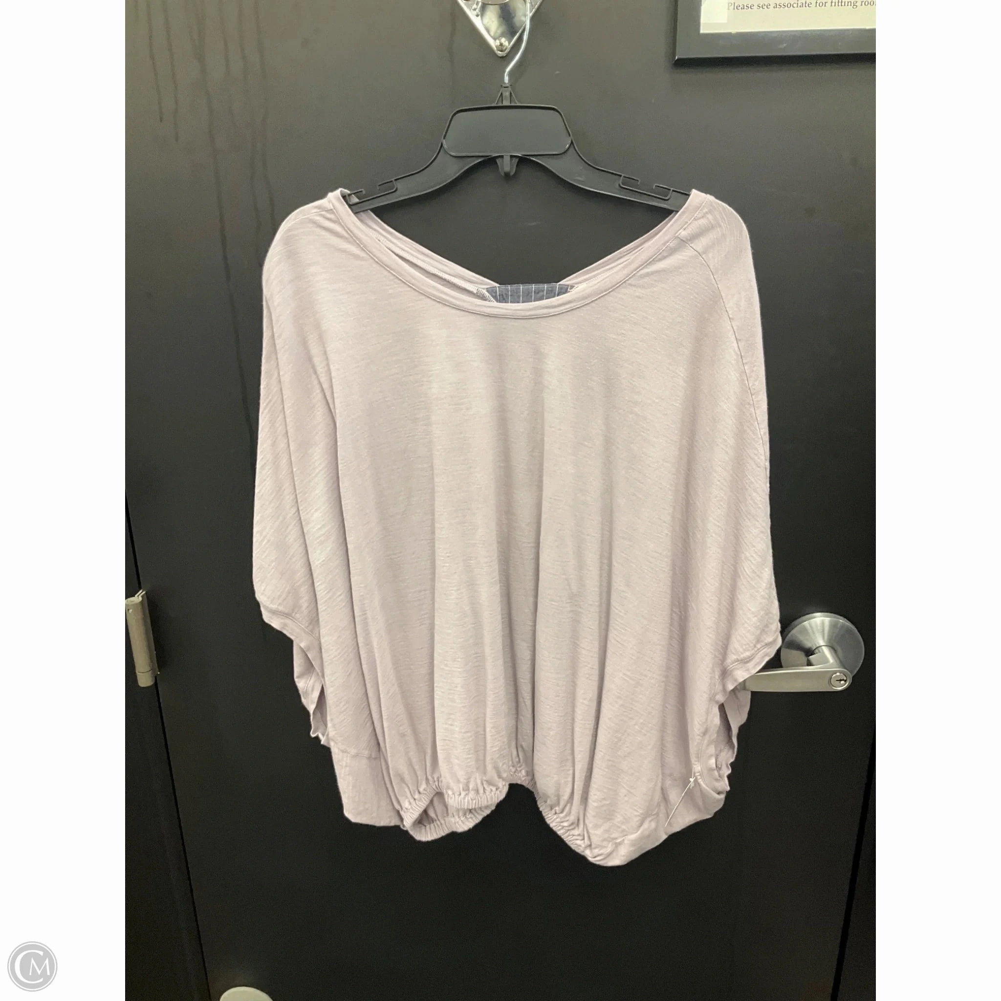 Top Short Sleeve By Anthropologie In Purple, Size: M Casual Wear