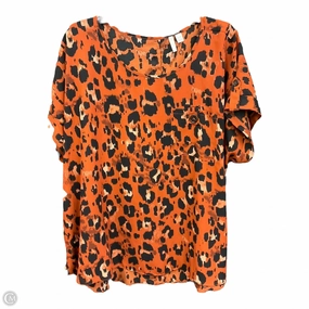 Top Short Sleeve By Clothes Mentor In Animal Print, Size: 1x London Edge