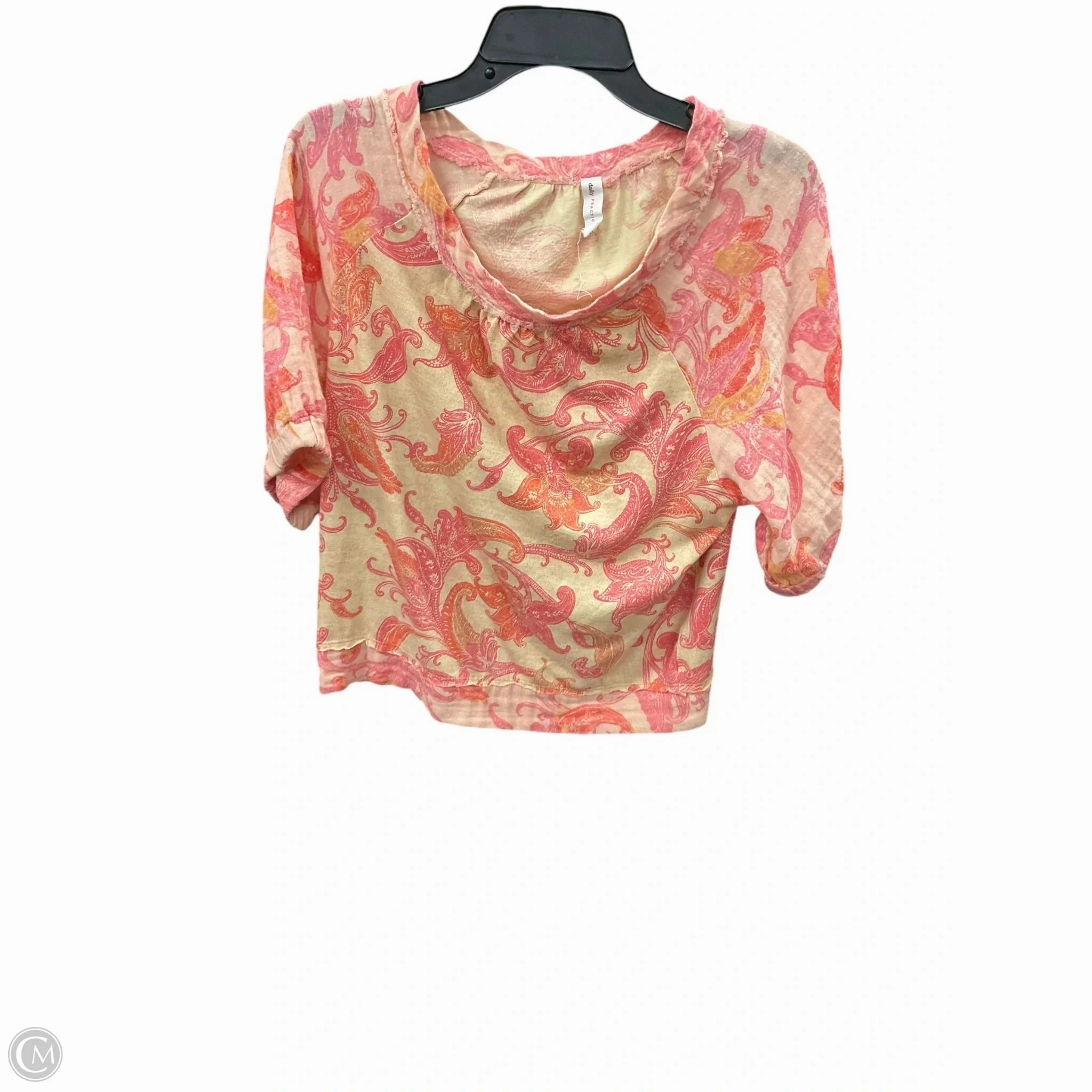 Road Soul Top Short Sleeve By Daily Practice By Anthropologie In Paisley Print, Size: Xs