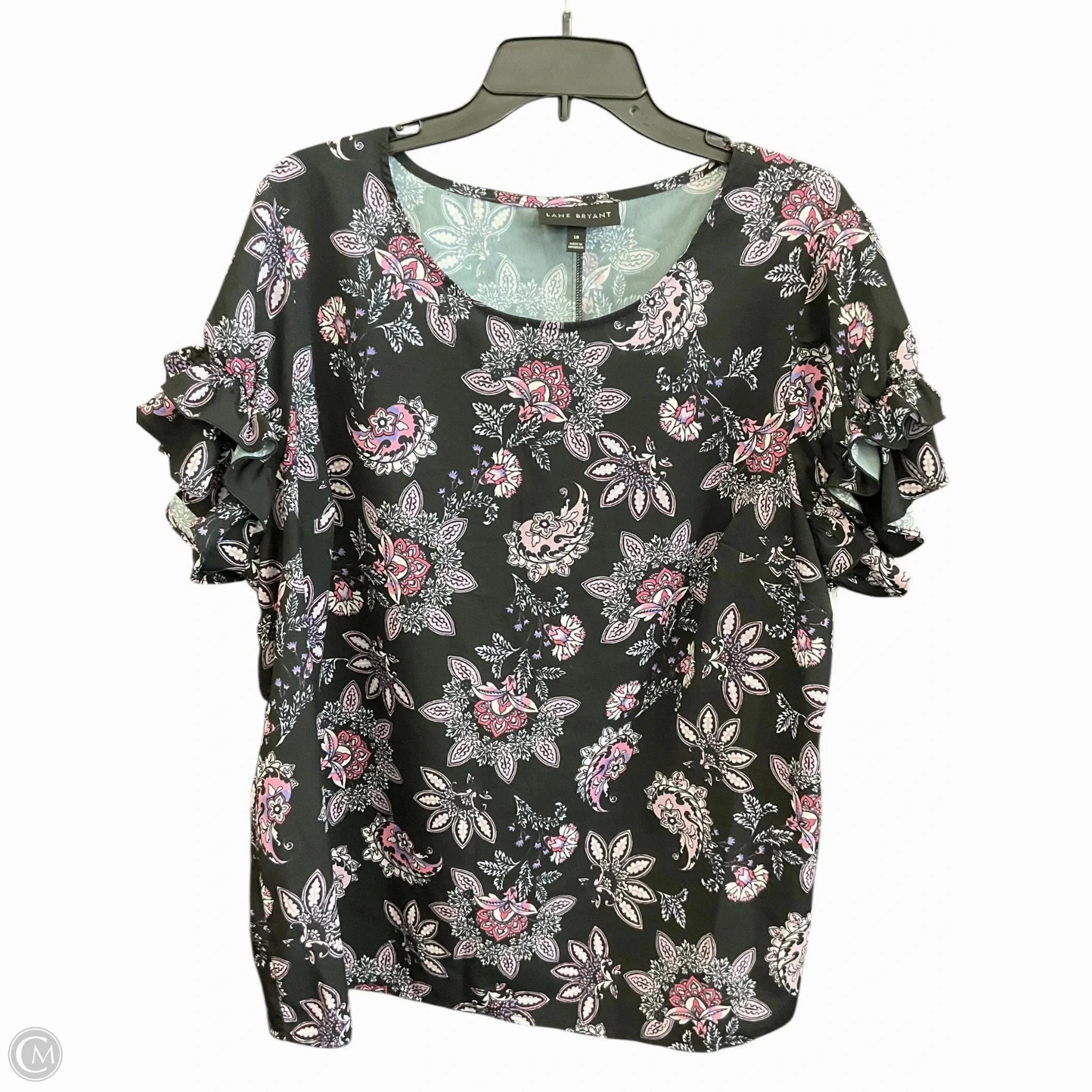 Top Short Sleeve By Lane Bryant In Multi-colored, Size: Xxl Youth Glow