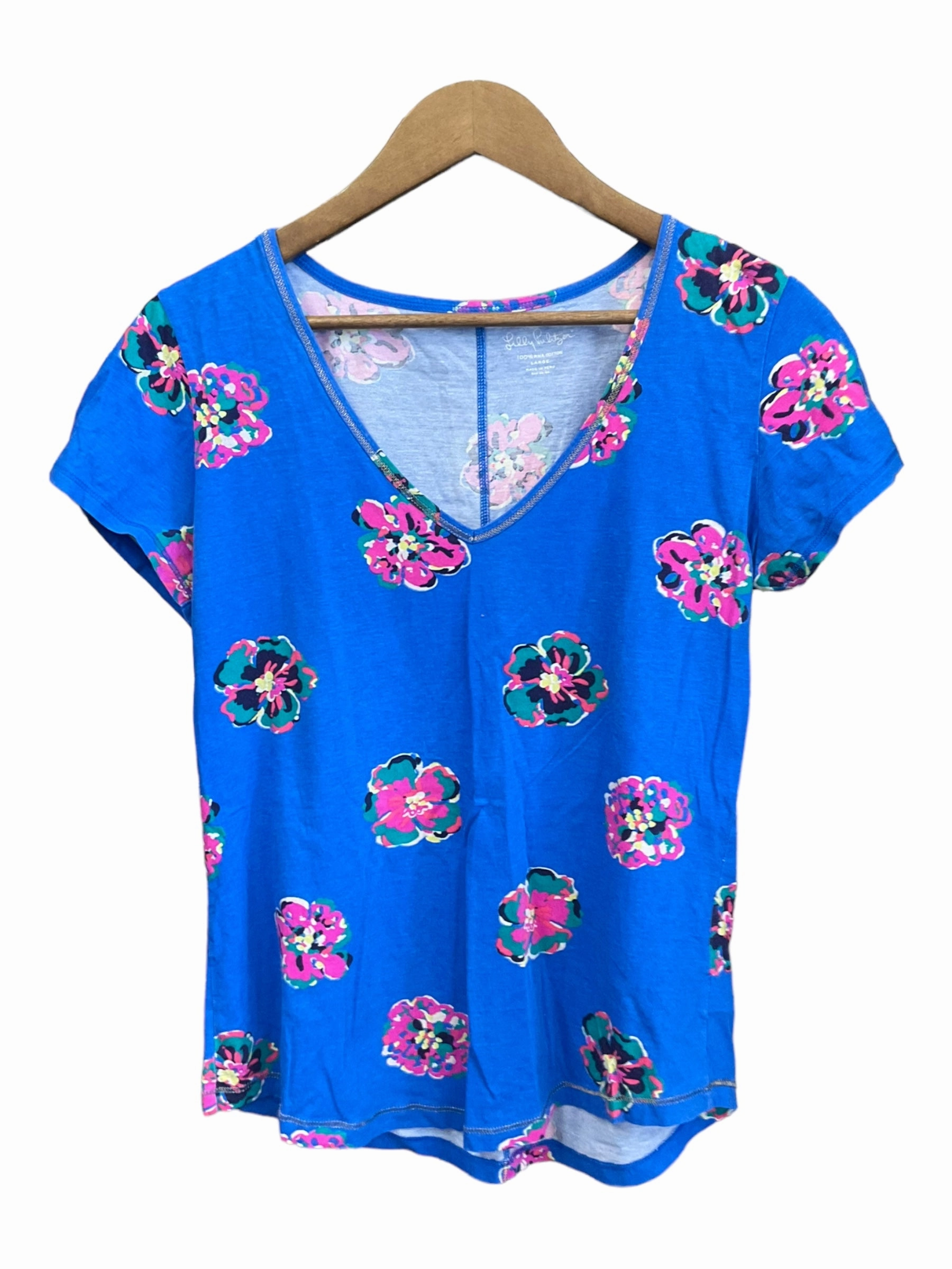 Top Short Sleeve By Lilly Pulitzer  Size: L Mediterranean Air Tight Core