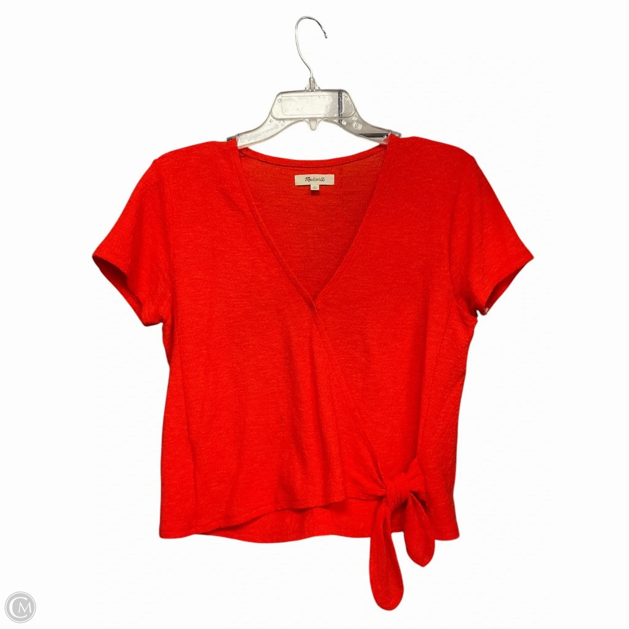 Top Short Sleeve By Madewell In Orange, Size: S SmoothZipper