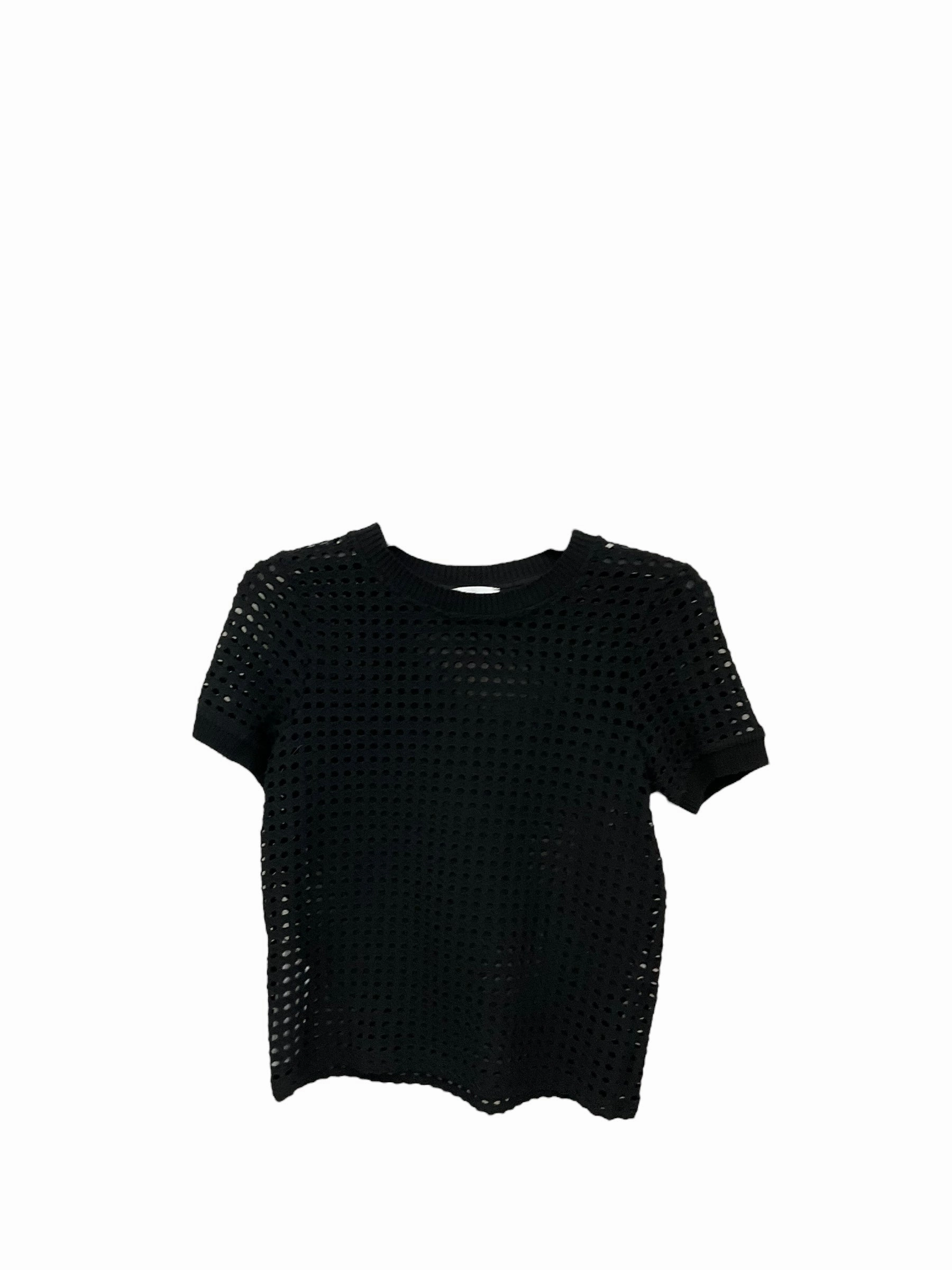 Adjustable Hem Lightweight Feel Top Short Sleeve By Mng In Black, Size: S