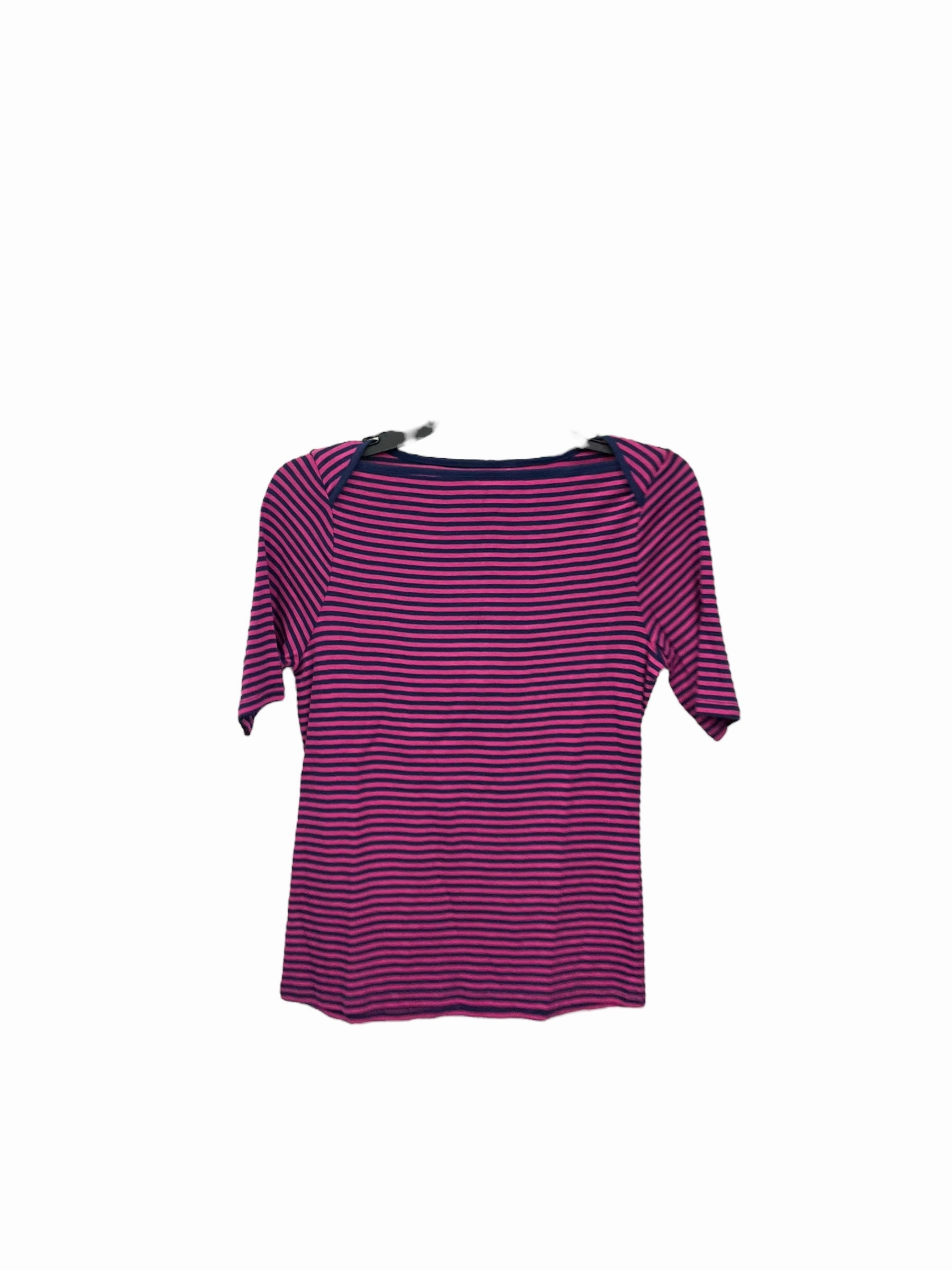 Top Short Sleeve By Talbots In Blue & Pink, Size: L Bright Color