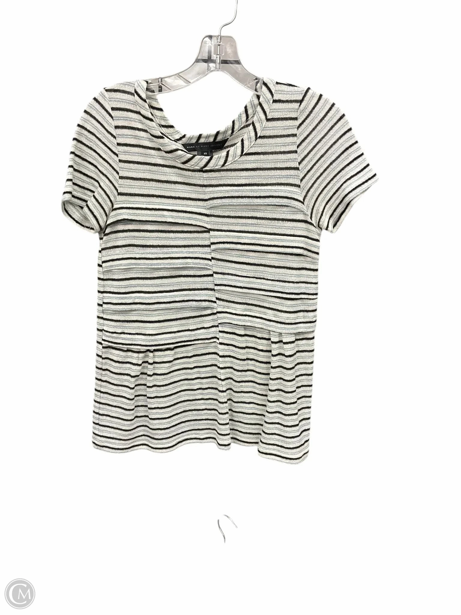 Virtual Fit Top Short Sleeve Designer By Marc By Marc Jacobs In Multi-colored, Size: Xs