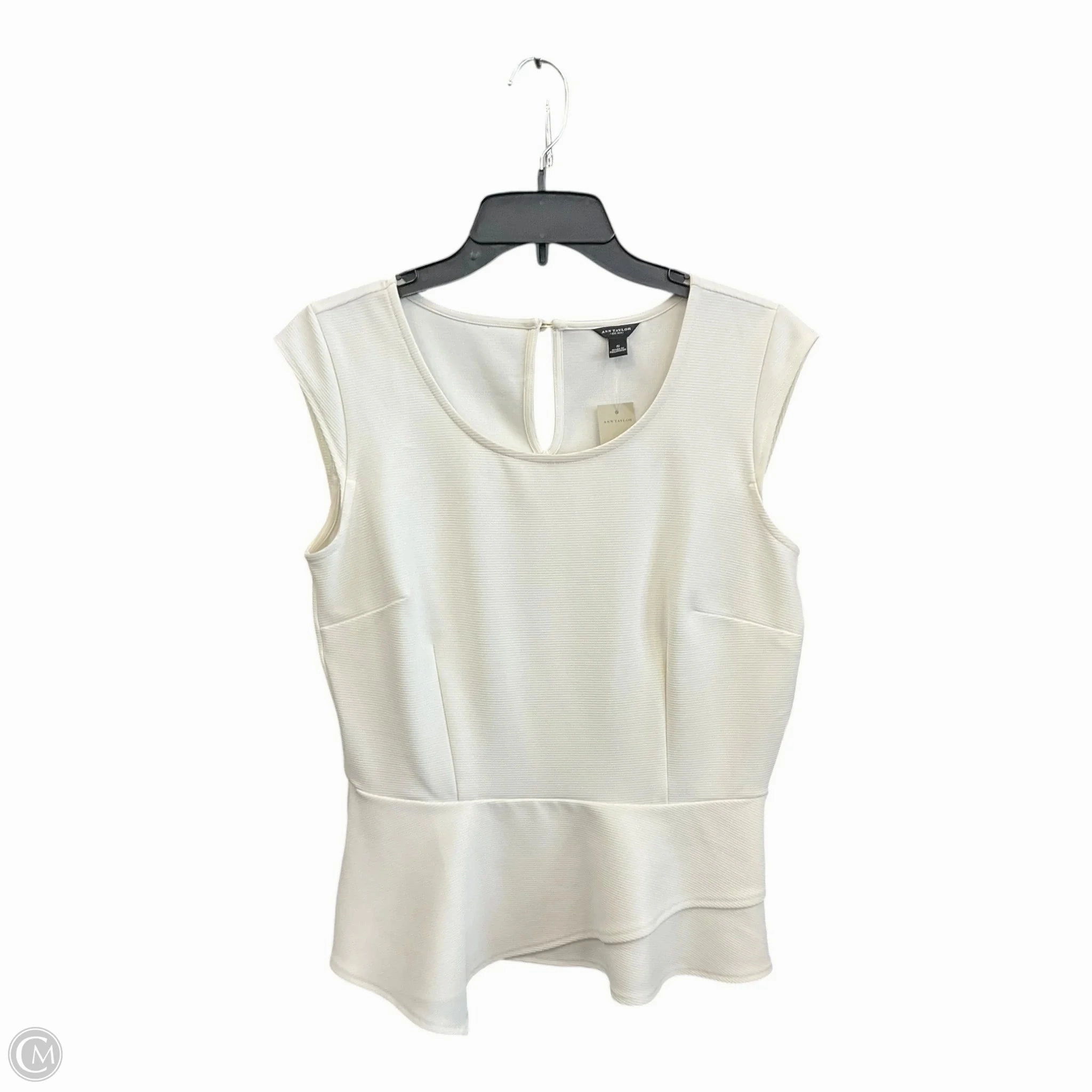 Happy Core Top Sleeveless By Ann Taylor In Cream, Size: S