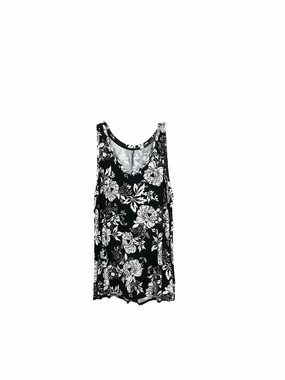 AntiPillFinish fresh start Top Sleeveless By Lane Bryant In Black & White, Size: L