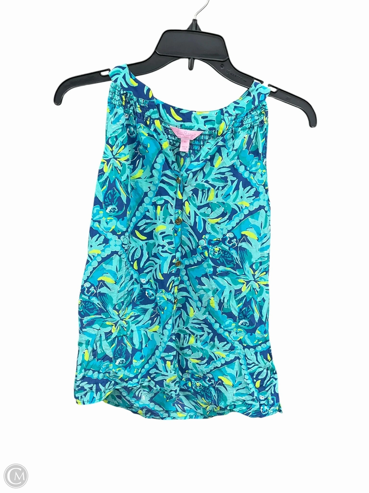 FrictionResistant Top Sleeveless By Lilly Pulitzer In Floral Print, Size: Xs