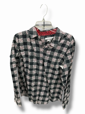 Summer Ready Gentle Glow Blouse Long Sleeve By Foxcroft In Black & Red, Size: Xl