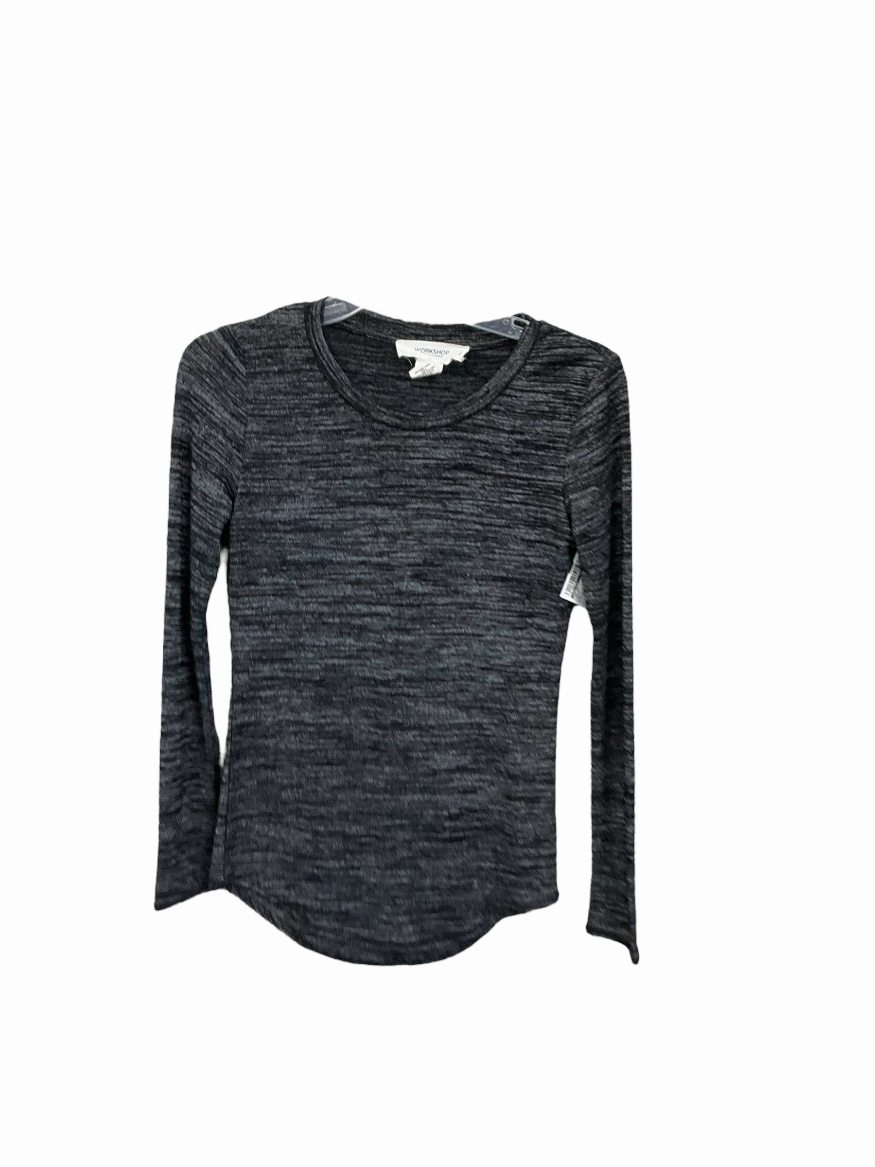 DoubleLayered Collar All-Occasion Wear Top Long Sleeve By Workshop In Black, Size: Xs