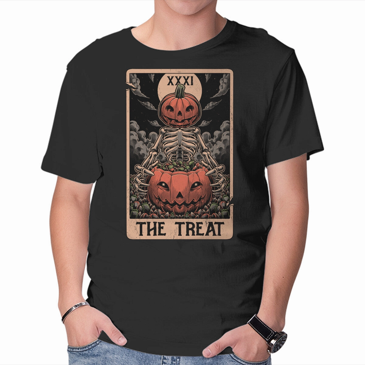 Sublimation Resistant Fabric Halloween Tarot Pumpkin Treat