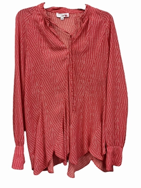 Red Top Long Sleeve Derek Lam, Size L Fall Mood Handmade Glow