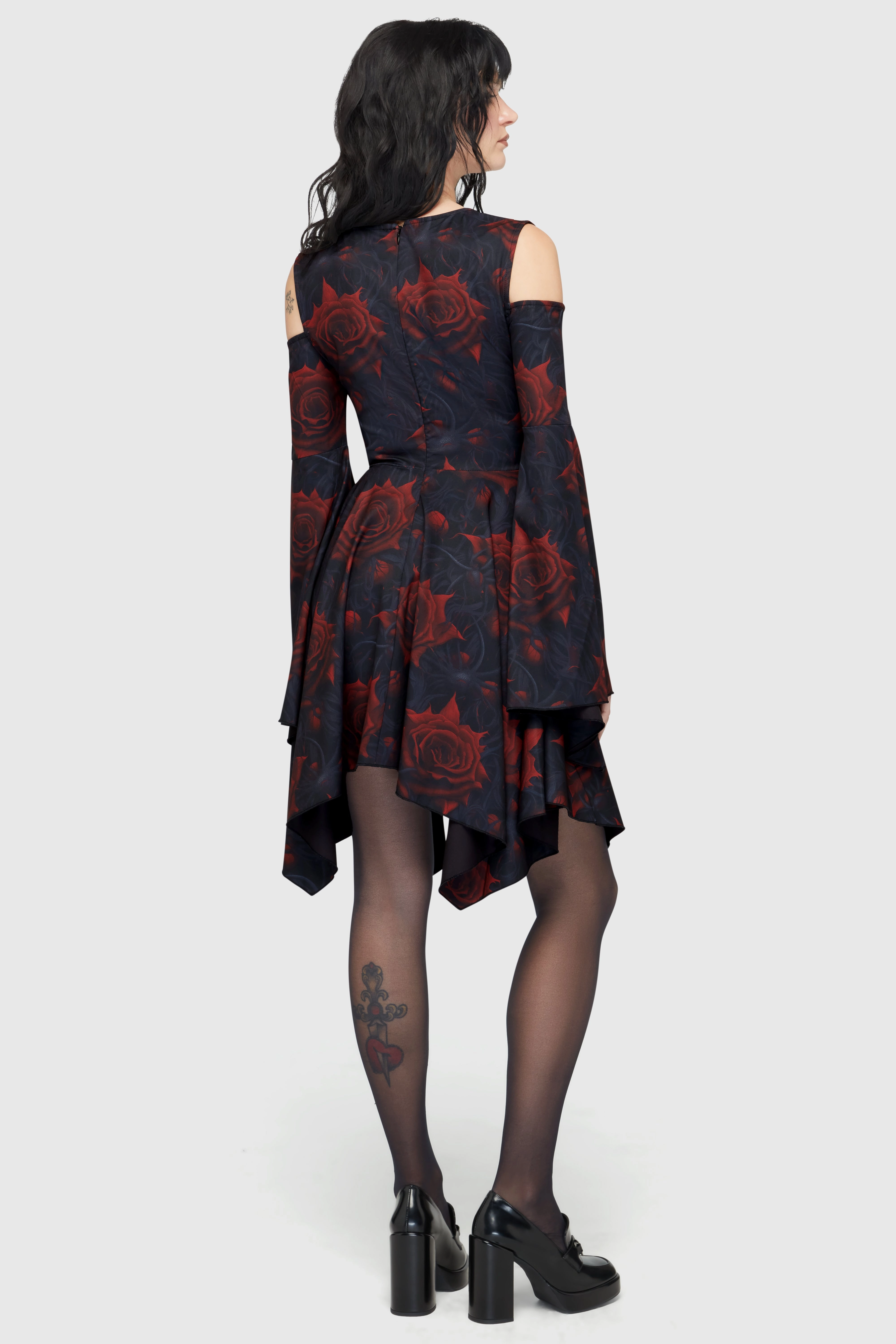 Trend Glow Blood Rose Mini Dress