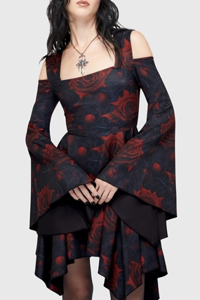 Blood Rose Mini Dress Relaxed Wear