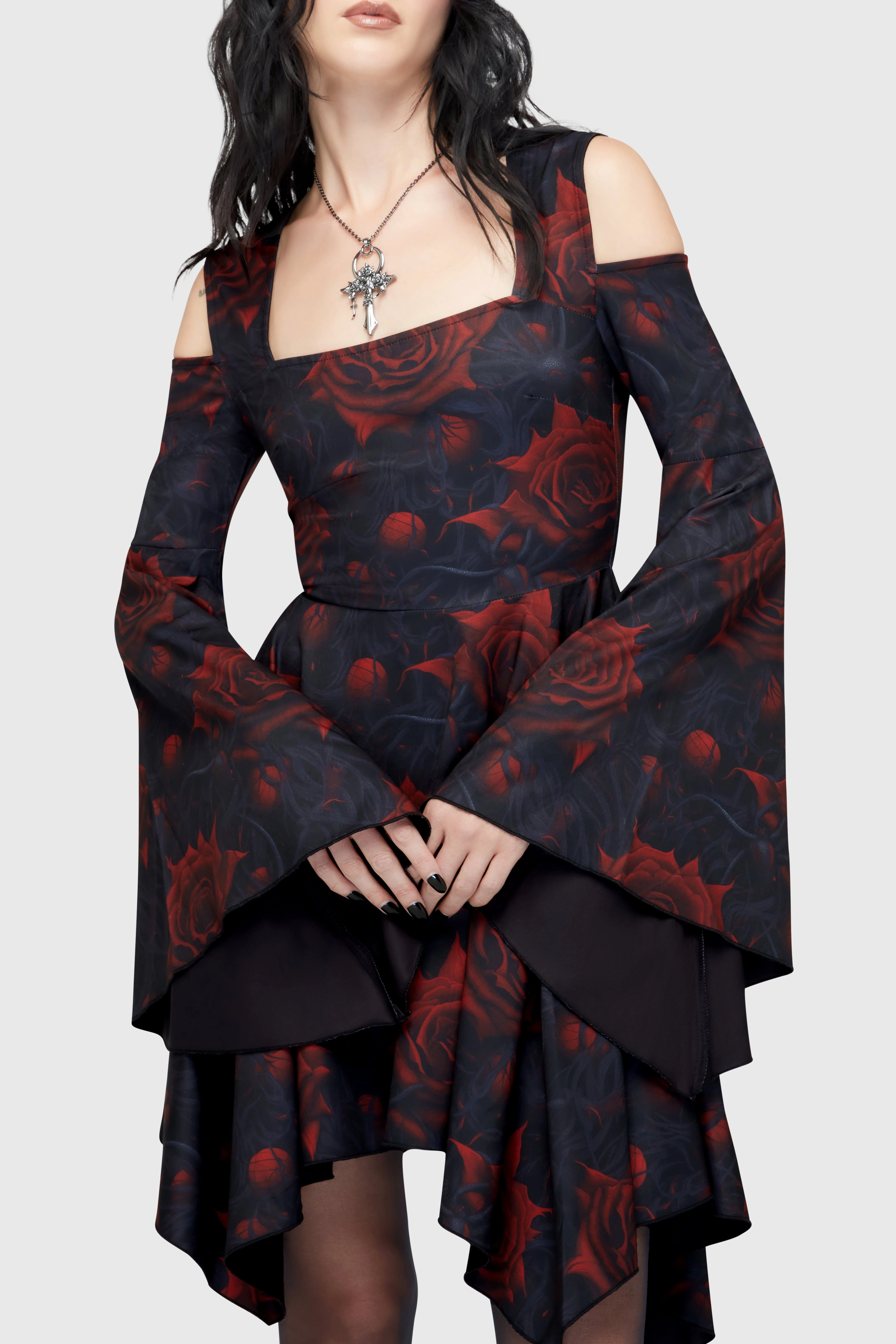 Blood Rose Mini Dress Relaxed Wear