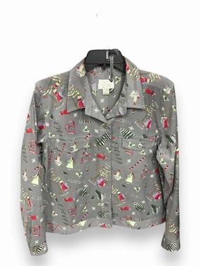 Jacket Other By Christopher And Banks In Green & Grey, Size: M MoistureWickingMaterial Breezy Comfort