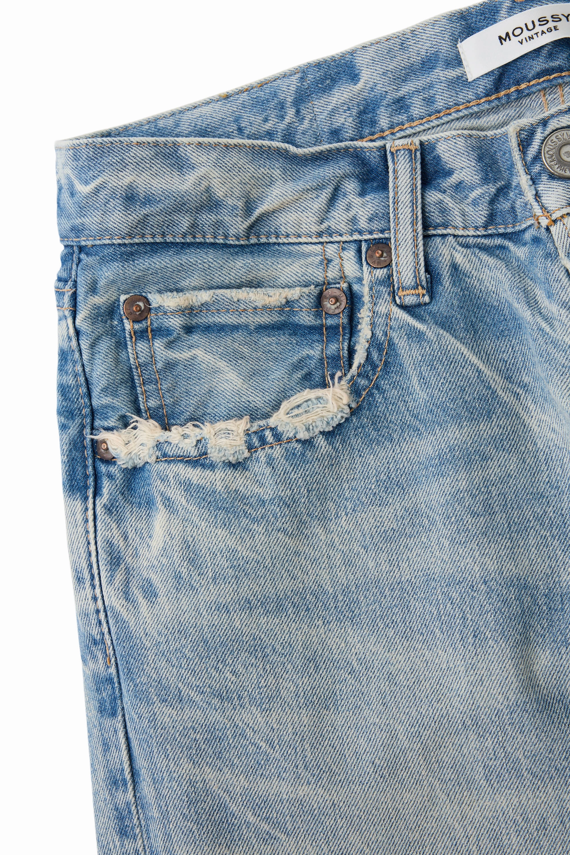 Outfit Basic school wear Moussy Denim Wildwood Straight Leg in Light Blue