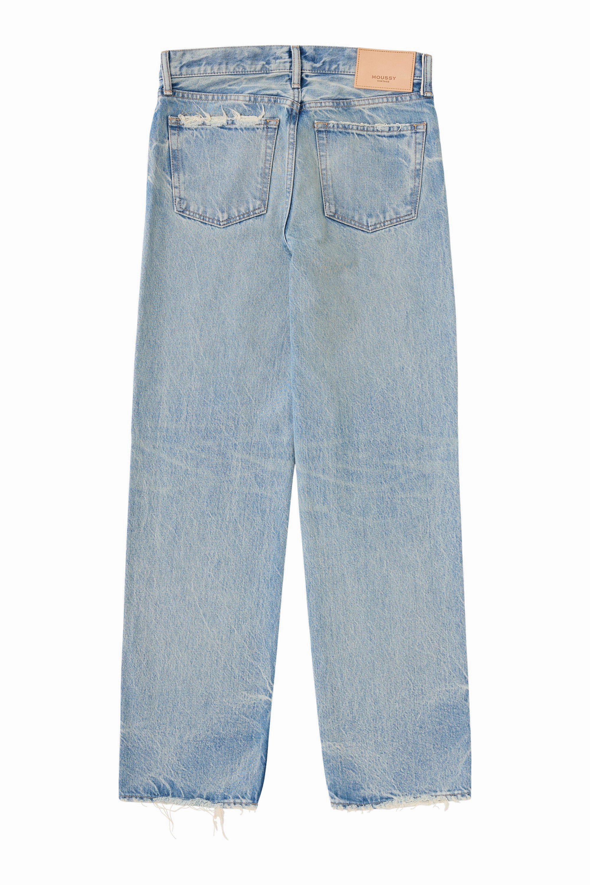 Moussy Denim Wildwood Straight Leg in Light Blue Office Friendly Work Meeting Casual