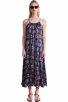 Apiece Apart Taormina Dress in Batik Floral Navy Classic wrap dress