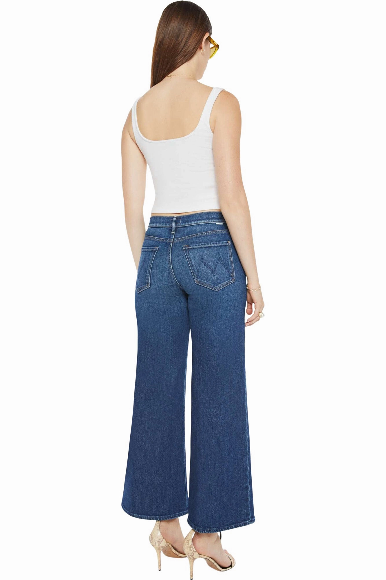 Durable Rivet Hardware MOTHER Denim Twister Flood in Clothing Optional