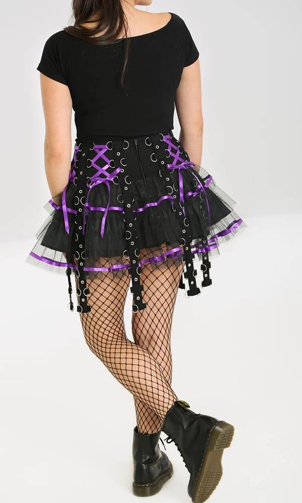 Chai [Black/Purple] | MINI SKIRT* Tapered Cut