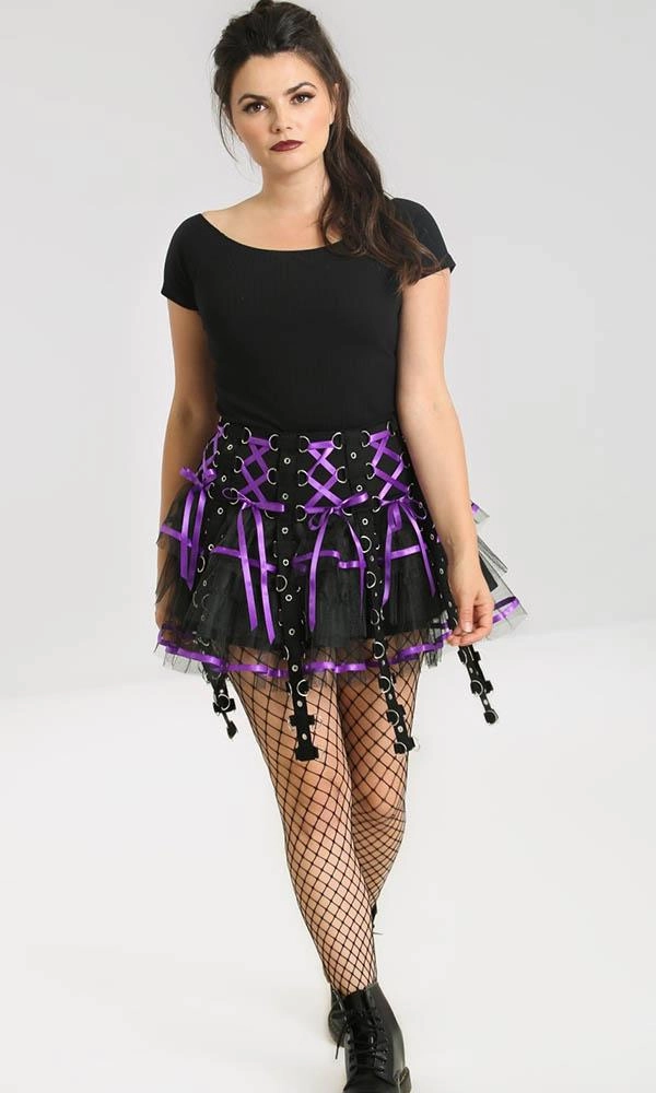 Chic Fit Outfit Moodboard Chai [Black/Purple] | MINI SKIRT*