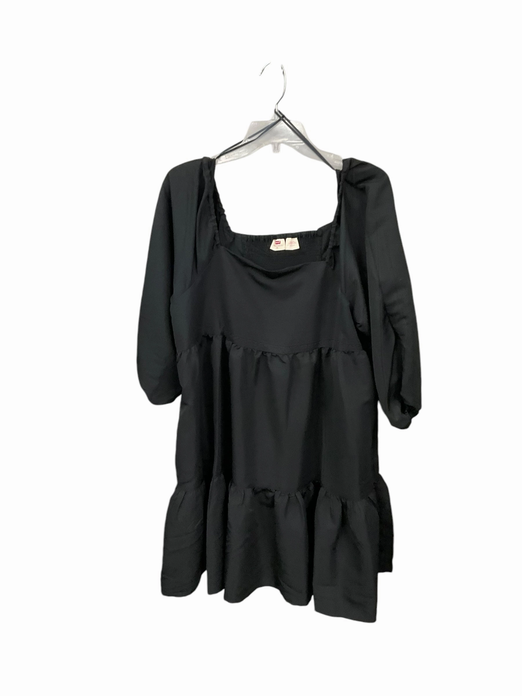 StretchableFabric Tunic 3/4 Sleeve By Levis In Black, Size: Xl