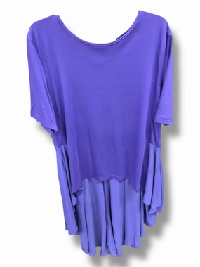 Tunic Short Sleeve By New York And Co In Purple, Size: 2x African Bold AllDayComfort