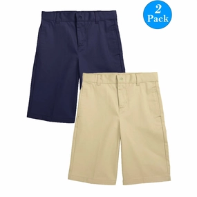 Quick Slip Boys Flat Front Twill Chino Shorts (Big Boys, Little Boys)