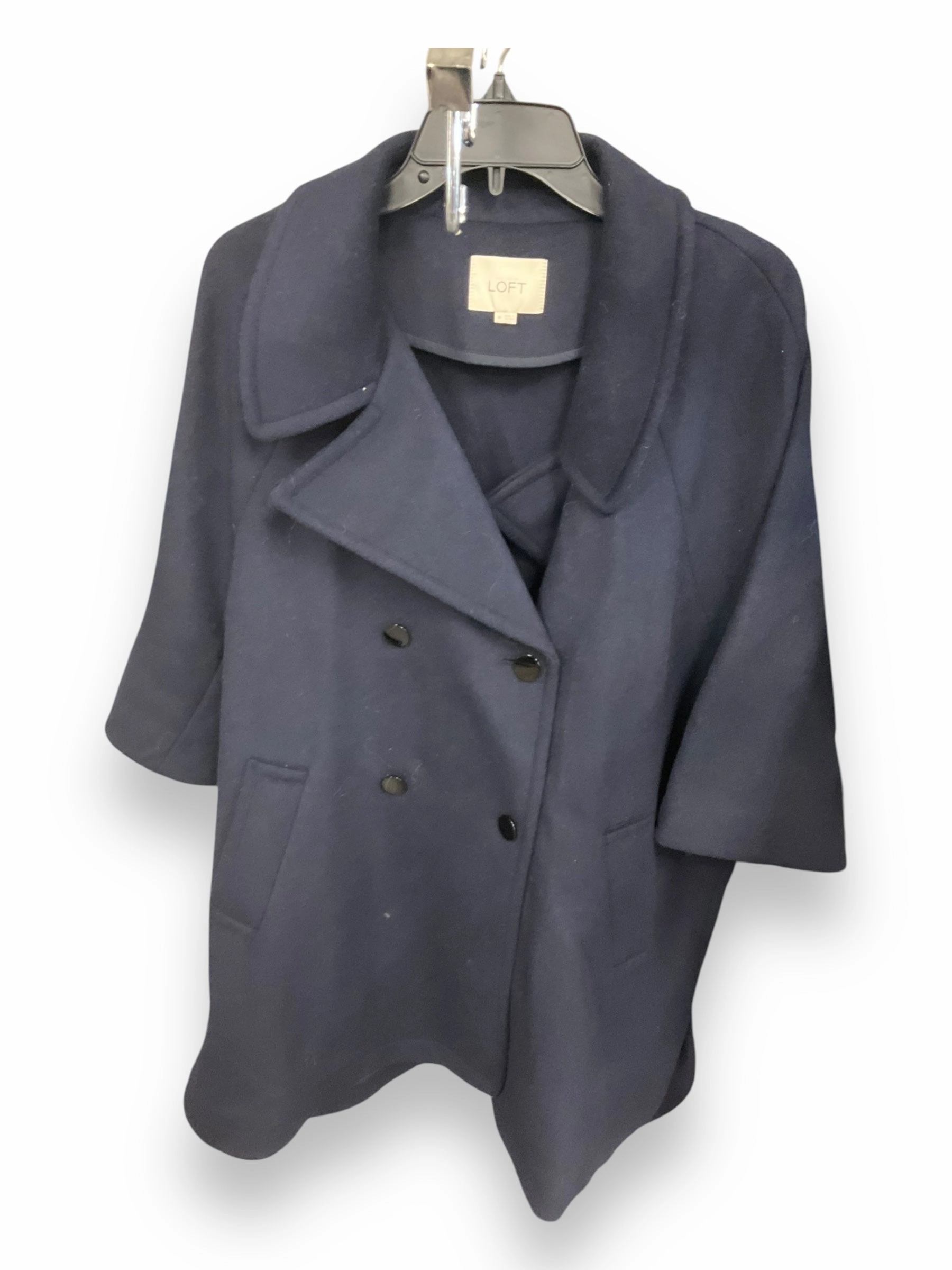 SnagResistant Weave Coat Peacoat By Loft In Black, Size: M