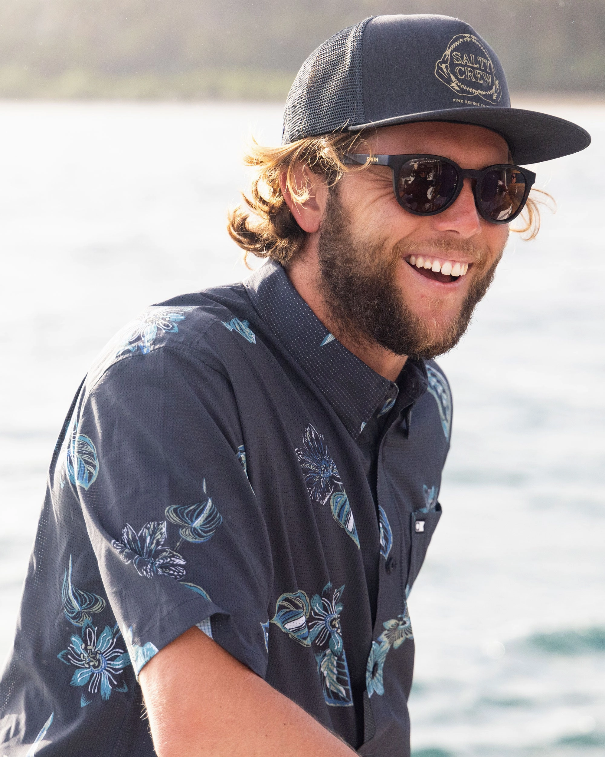 Breezer Perf Button Up - Phantom Nautical Look Loose style