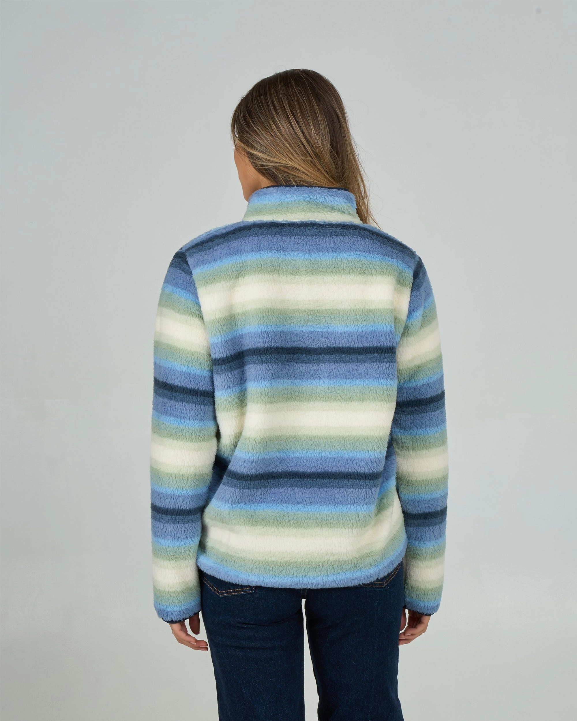 Calm Seas Pullover - Blue Horizon Polyester Blend Sleek Waistband
